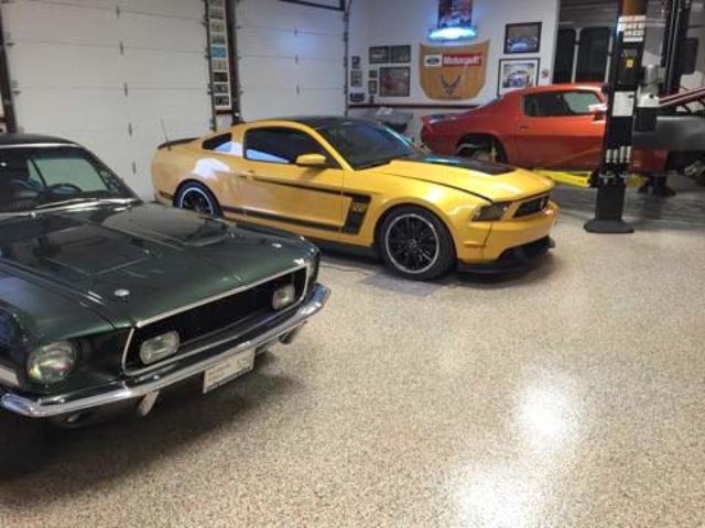 Garage Floor with Classic Cars